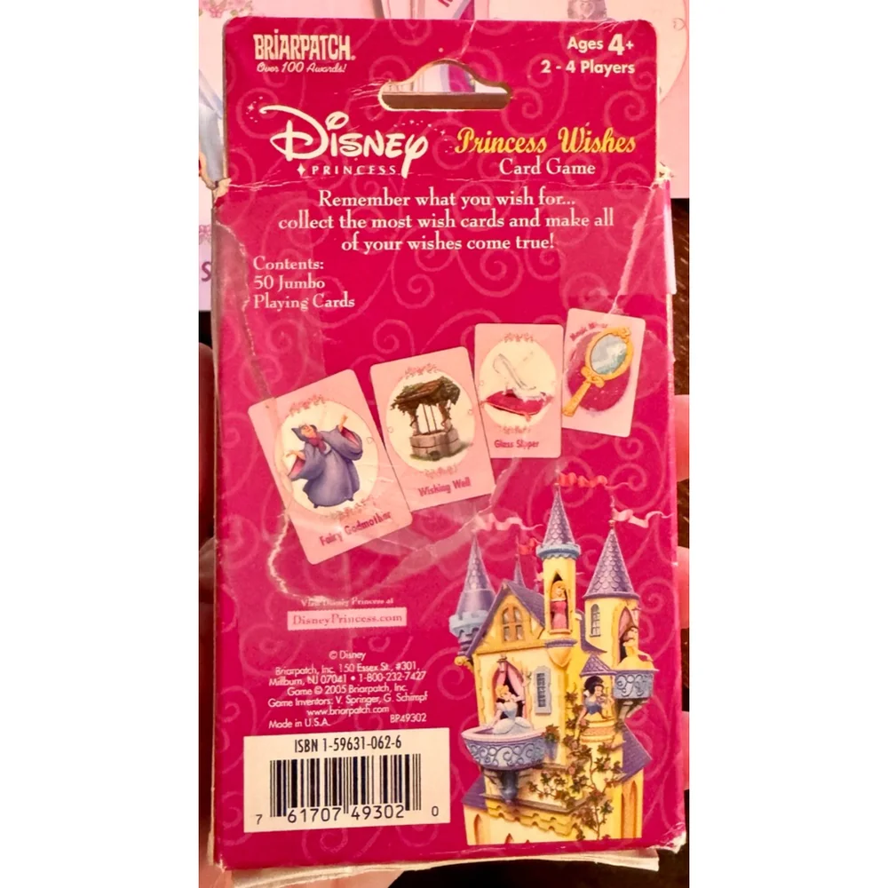 Disney Princess Wishes Card Game & Disney Princess 50 Piece Puzzle in Tin Box